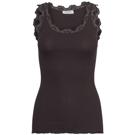 Rosemunde RWBabette Long Lace Top, Ganache